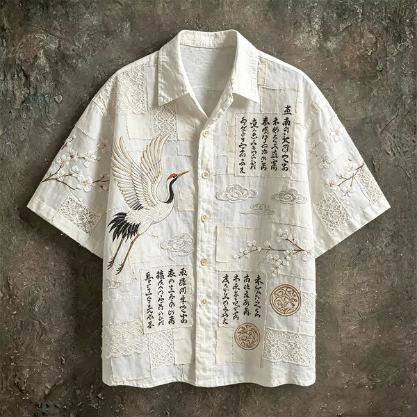 Weliri White Crane Heritage Shirt