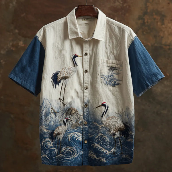 Weliri Crane Wave Summer Shirt