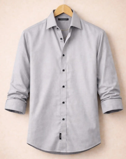 Light Grey Formal Shirt for Men | Zibilo