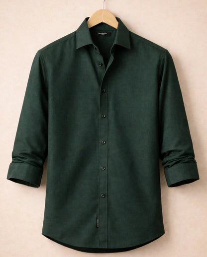 Dark Green Formal Shirt for Men | Zibilo