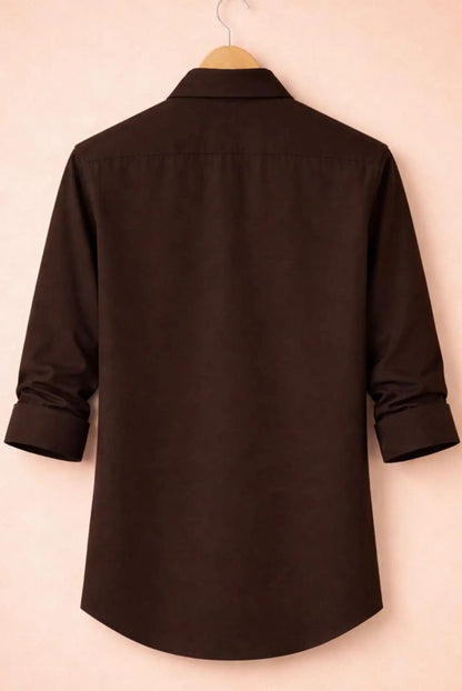 Premium Dark Brown Formal Shirt for Men | Zibilo